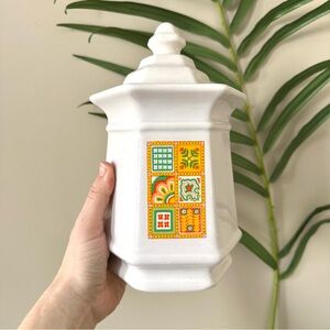 Set of 3 1970’s Avon Patchwork Quilt Canisters